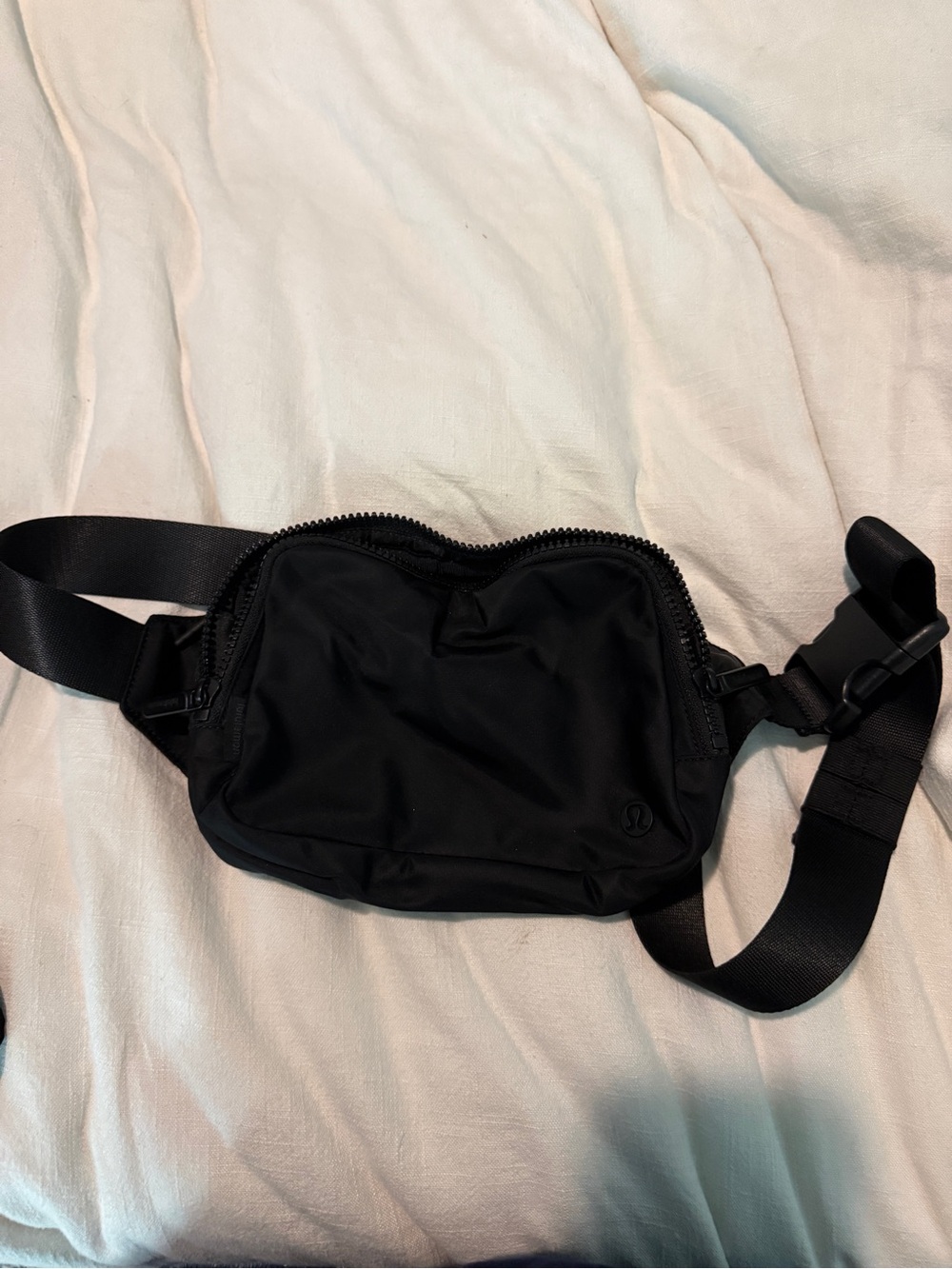 lululemon athletica Black belt bag with Adjustable Strap